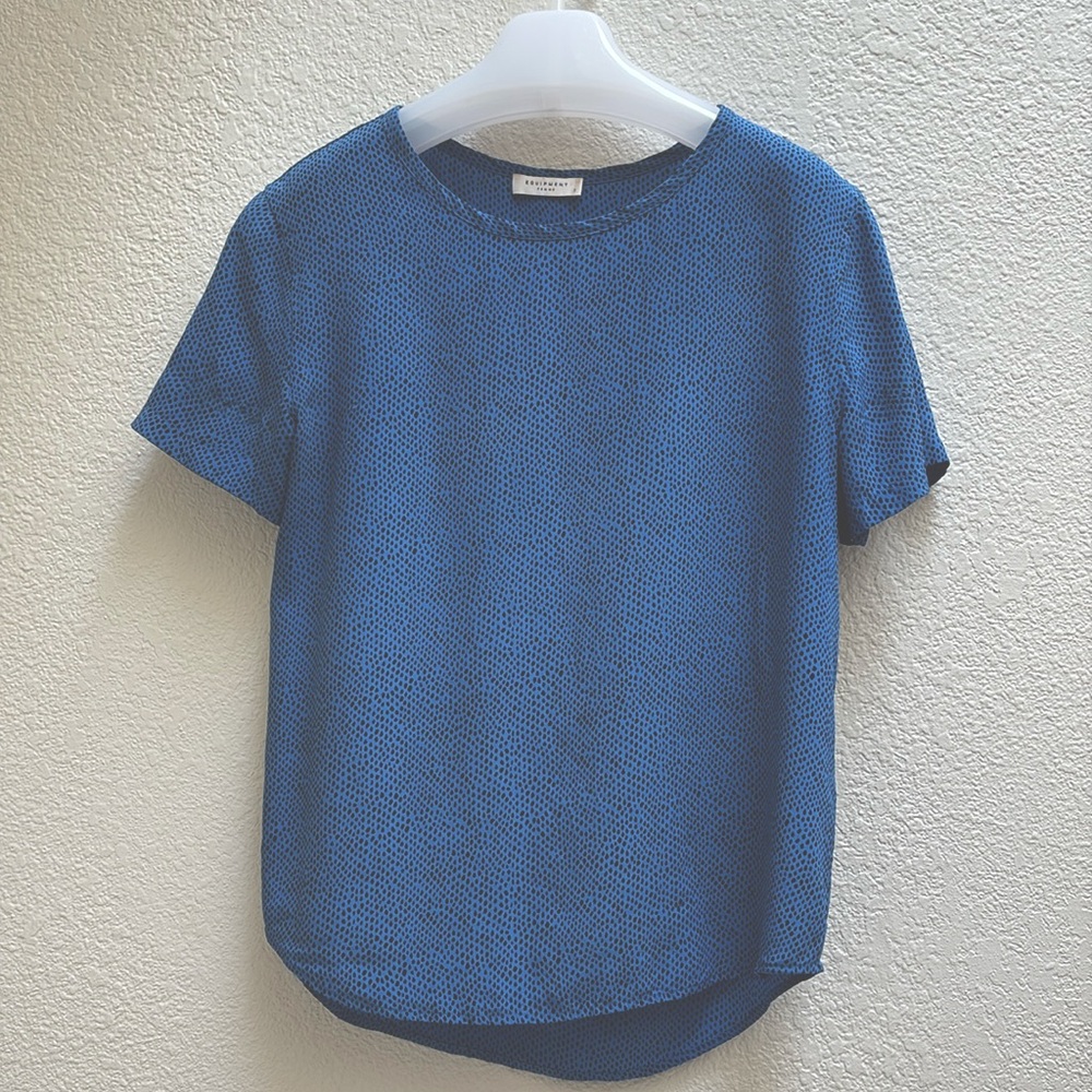 Equipment Femme Blue Silk Blouse